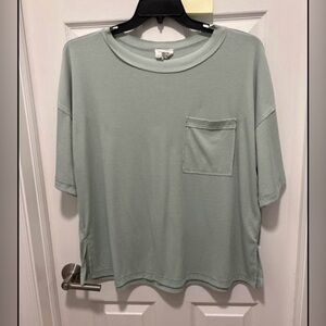 New - Andree By Unit - Oversized Short sleeve Top- Dusty Mint, size S/M.
